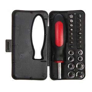 Набор инструментов 25 предметов TUNDRA подарочный пластиковый кейс металл 000000000001211077