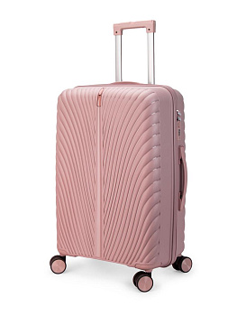 Чемодан на колесах M (42х26х65см) молния розовый PP 000000000001226541