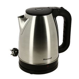 Чайник 1,7л Maxwell MW-1001 мощность 2200вт плоское дно индикатор уровня воды/включения открывание крышки нажатием на кнопку нержавеющая сталь пластик 000000000001204161