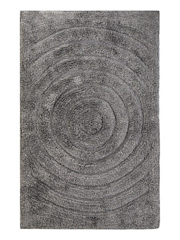 Коврик для ванной 50х80см LUCKY WAVE противоскользящий серый хлопок 000000000001225644