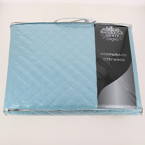 Покрывало стеганное ПОСУДА ЦЕНТР, размер 150*210см, материал ПОЛИЭСТЕР 100%, голубой, F050070 000000000001189431