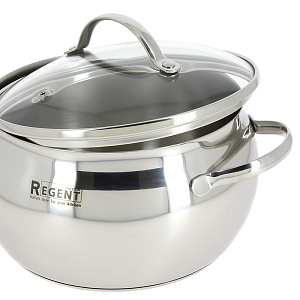 Кастрюля Regent, 3.6л, нержавеющая сталь 000000000001007373