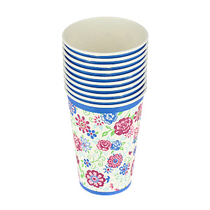 Набор одноразовых стаканов Цветочный Микс Pap Star, 200мл, 10 шт. 000000000001142446