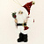 Новогодняя подвесная фигурка Дед Мороз в красной шубке из пластика и ткани 9x5x13см 81517 000000000001201762