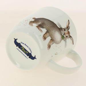 Кружка 380мл PRIORITY Наглая рыжая морда Кролик подарочная упаковкакостяной фарфор 000000000001193677