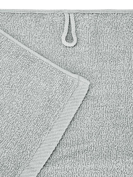 Полотенце махровое 70х130см СОФТИ бордюр 3 полоски серый хлопок 100% 000000000001212215