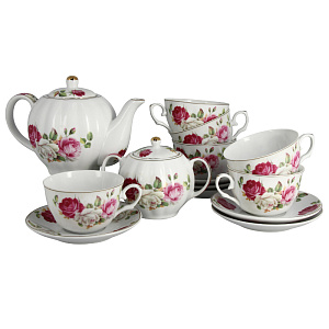 Чайный набор Розовый букет Интер Керамикс, 14 предметов 000000000001124696