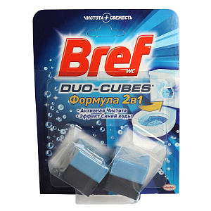 Чистящие кубики для сливного бачка Актив Bref, 100г 000000000001025768