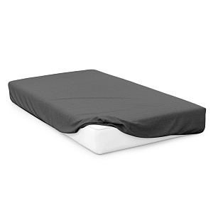 Простыня трикотажная на резинке 140х200х25см СОФТИ графит хлопок 100% 000000000001220970