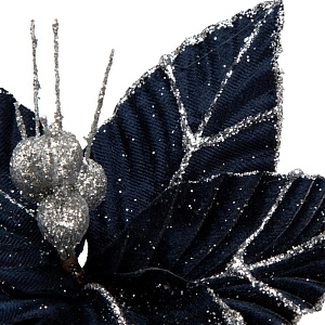 Декоративное украшение цветок 19 см синий 000000000001225534