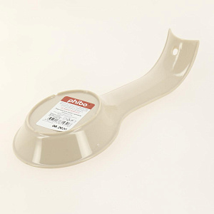 Подставка для ложки 20х8х3,5см PHIBO с декором бежевый пластик 000000000001198296