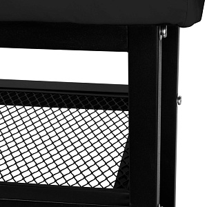 Обувница 2 яруса 60х32х45см LUCKY с мягким сиденьем черный металл 000000000001225848