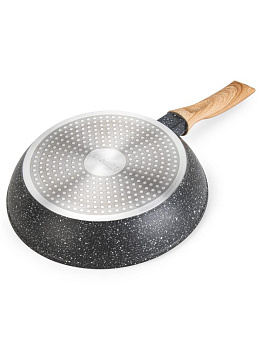 Набор посуды для приготовление 3 предмета (сковорода 24см/кастрюля 6л/крышка 24см) серый алюминий 000000000001229788