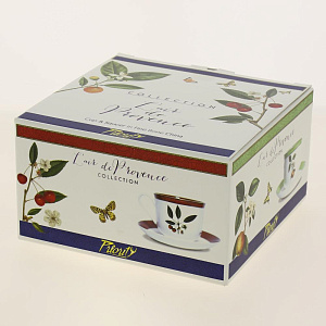 Чайная пара Стейчкол костяной фарфор 480мл, Дыхание Прованса Вишня,КРС-754 000000000001193670