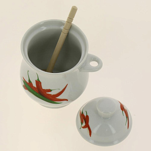 Баночка для меда с ложкой фарфор подарочная упаковка  ЧИЛИ GUTERWAHL 102-05075 000000000001193901