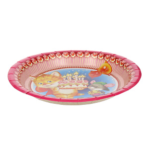 Набор одноразовых тарелок Детский праздник Европак Трейд, 210 мм , 6 шт. 000000000001144349