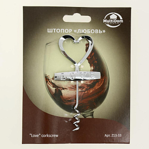 Штопор МУЛЬТИДОМ Любовь сталь с хромированным покрытием Z13-33 000000000001205871