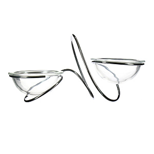 Двойная чаша на подставке Loop Black+Blum 000000000001123297