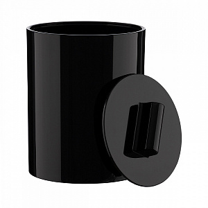 Cтакан для ватных дисков 8,2x11,3см DE'NASTIA STABLE B черный акрил 000000000001224742
