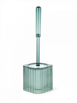 Щетка для унитаза 11x11x37,5см DE'NASTIA WAVE зеленый акрил/нейлон 000000000001228373