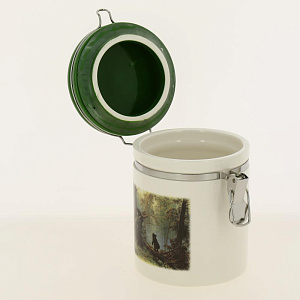 Банка для сыпучих продуктов 850мл с клипсой п/упУтро в сосновом лесу,ZFC038-30 000000000001193107