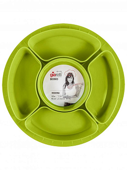 Менажница пластик D310*40мм оливковая роща Bono GR1820ОЛ 000000000001197195