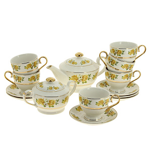 Чайный набор Желтые розы, 14 предметов 000000000001166714
