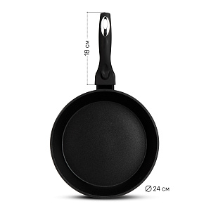 Сковорода 24см SWEET HOME MON AMOUR глубокая черный алюминий 000000000001215876