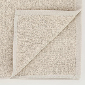 Полотенце махровое 50х90см АЛТЫН АСЫР гладкокрашеное плотность 400гр/м2 без бордюра бежевое хлопок 000000000001206084