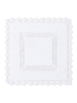 Коврик для туалета 50x50см DE'NASTIA кружево белый хлопок 000000000001207088