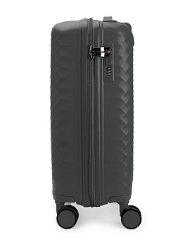 Чемодан на колесах S (36х22х55см) ромб черный PP 000000000001226543