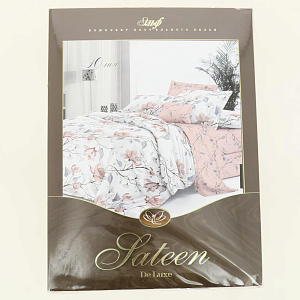 Комплект постельного белья евростандарт ЭЛЬФ De Luxe Юлия простыня220х240см подолеяльник200х220см наволочки2шт-70х70см сатин хлопок 100% 000000000001206579