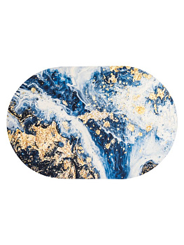 Коврик для ванной 60х40см овальный с принтом в ассортименте силикон 000000000001229197