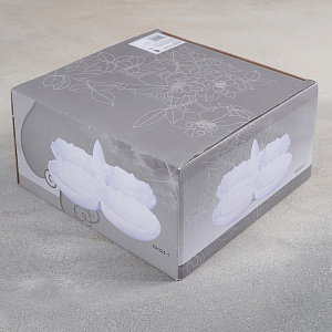 Менажница 4 ячейки 24х11см Винтаж белый керамика 000000000001210820