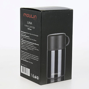 Термос для еды 550мл MOULIN VILLA Luna с ложкой нержавеющая сталь 000000000001204862