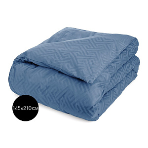 Пододеяльник 145x210см DE'NASTIA JQ меандр сатин синий хлопок 000000000001215823
