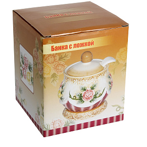 Банка с ложкой Романтика Коралл, 570мл 000000000001109197
