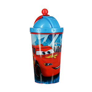 3D Фляга с крышкой и трубочкой Тачки Disney, 450мл 000000000001127672