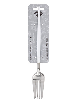 Набор вилок 2шт LUCKY Modern белый/серебро нержавеющая сталь 000000000001212633