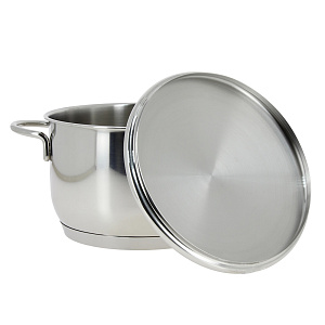 Кастрюля 3,7л металлическая крышка нержавеющая сталь 167601 000000000001140013