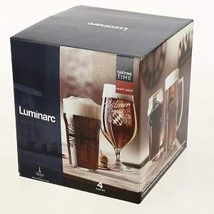 ВРЕМЯ ДЕГУСТАЦИЙ Набор для пива 4шт LUMINARC Крафтовое пиво стекло P7623 000000000001201055