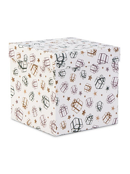 Коробка подарочная 13x13x13см РУТАУПАК Подарок куб 000000000001224760