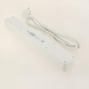 Фильтр сетевой 3м 6 розеток LUAZON LIGHTING 2200Вт 10А 220В белый 000000000001205717