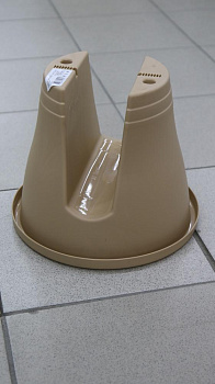 Кашпо на перила D30см H24см 6,5л Бежевый пластик 000000000001194506