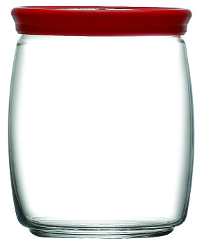 CESNI Банка для сыпучих продуктов 920мл PASABAHCE Red стекло/пластик 43004R 000000000001057500