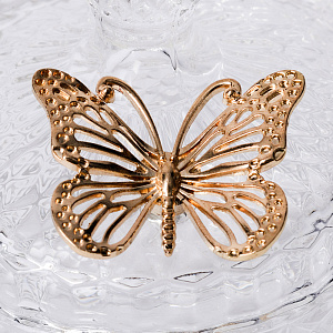 Шкатулка декоративная 10,5х13см Бабочка прозрачная стекло 000000000001210765