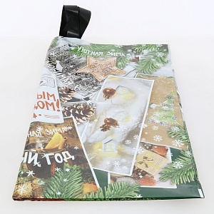 Пакет с петлевой ручкой 60х50см 70мкм ИНТЕРПАК Время чудес полиэтилен 000000000001215332