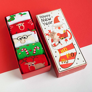 Набор женских носков KAFTAN "Ho ho ho" 5 пар, р-р 36-39 4679387 000000000001202319