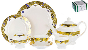 Набор столовый 22шт чашка/блюдце/чайник/сахарница/молочник/блюдо/тарелка 123-16023 000000000001197877