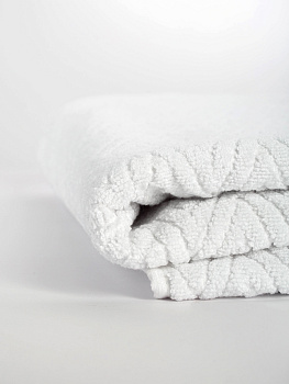 Полотенце махровое 100х150см СОФТИ Ромб белый хлопок 100% 000000000001214704